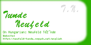 tunde neufeld business card